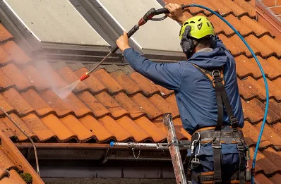 Démoussage et hydrofuge de toiture à Tréfols